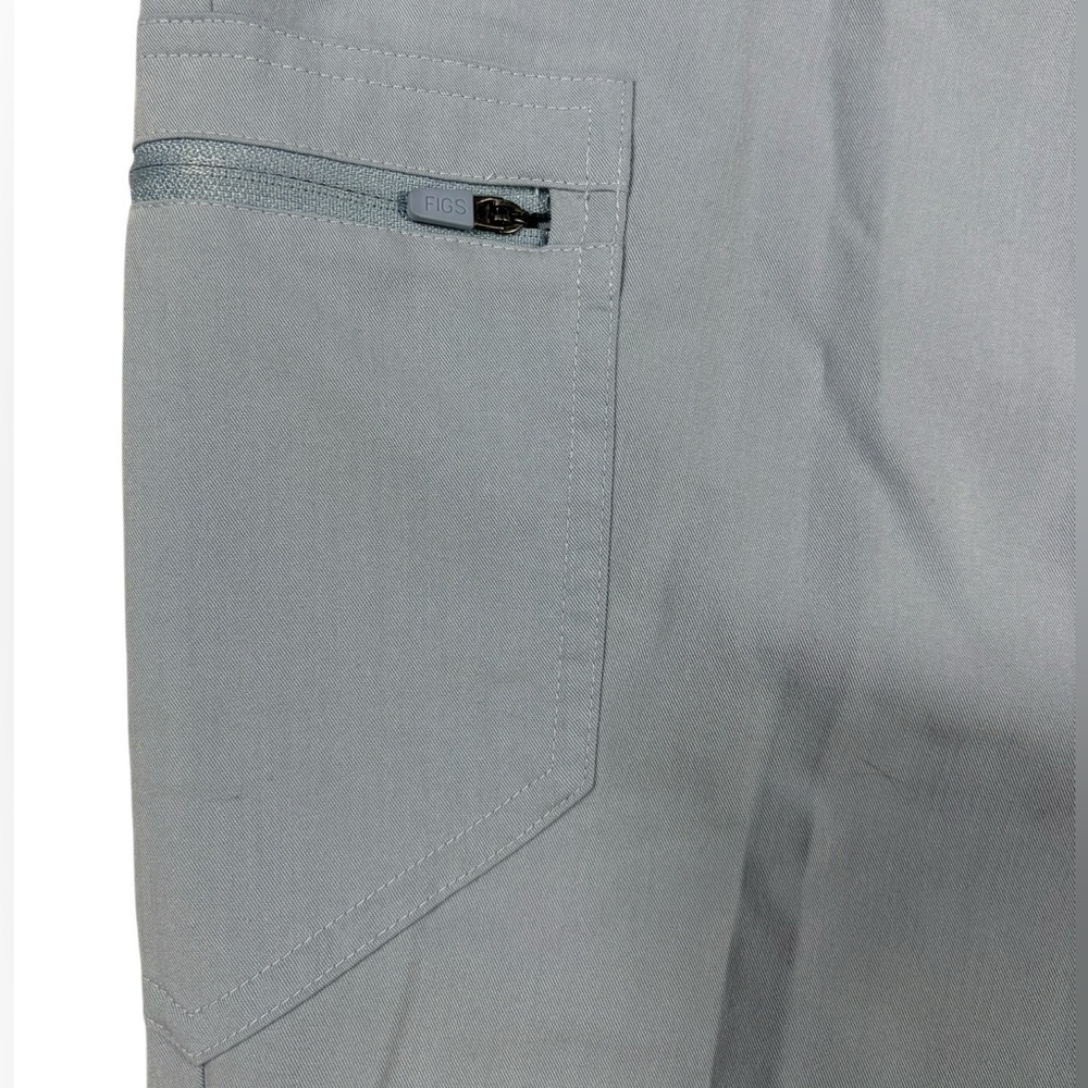 FIGS Women’s High Waist Zamora Jogger Scrub Pants in Light Gray | Size Medium - Picture 4 of 10